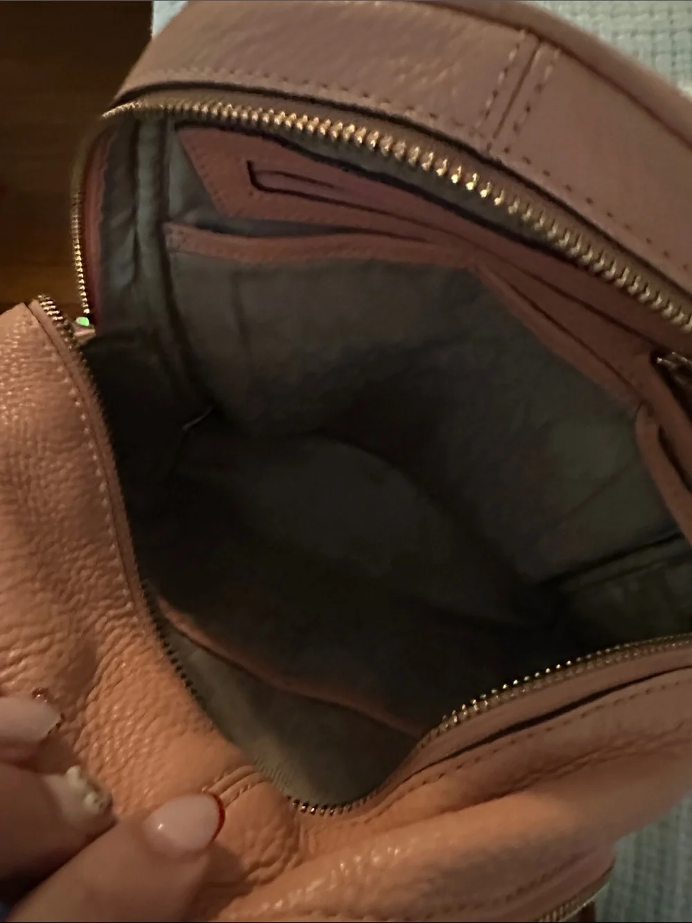 Michael Kors Leather Backpack in Two-Tone peach Orange